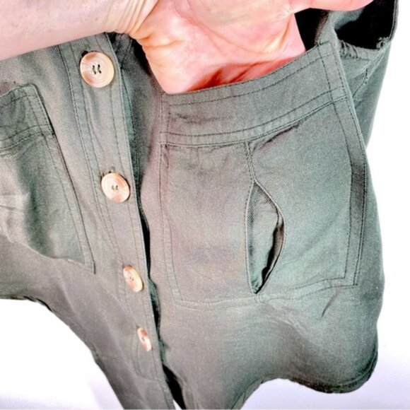 NWOT Japna Handmade Safari Green Tank Top - Picture 6 of 13